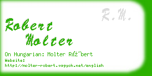 robert molter business card